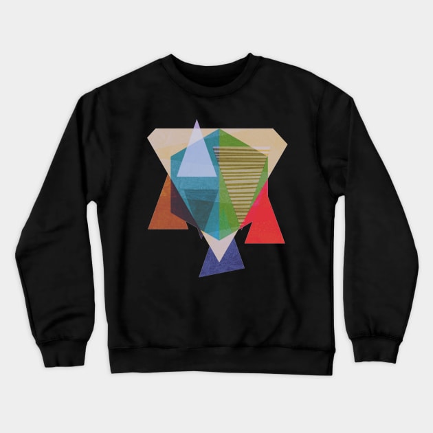 Colorful Geometric Art Crewneck Sweatshirt by AlondraHanley